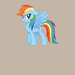 Свитшот хлопковый мужской Рейнбоу Дэш из My Little Pony в кино, цвет: миндальный — фото 2