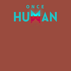 Свитшот хлопковый мужской Once human logo, цвет: кирпичный — фото 2