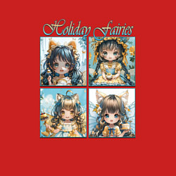 Свитшот хлопковый мужской Праздничные аниме феи, цвет: красный — фото 2