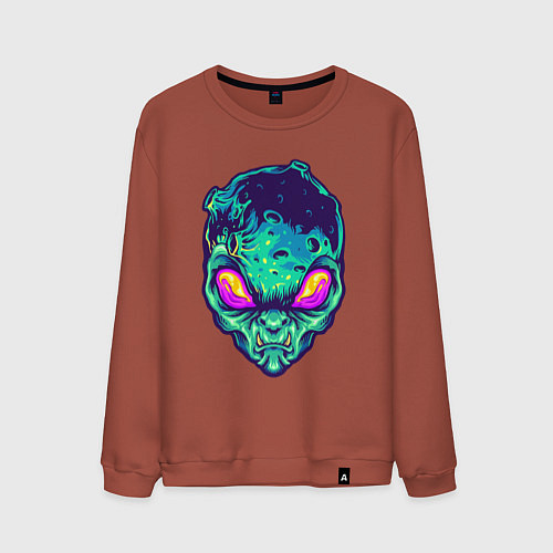 Мужской свитшот Лунный пришелец / Кирпичный – фото 1