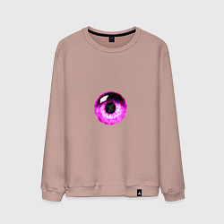 Свитшот хлопковый мужской Фиолетовый глаз, цвет: пыльно-розовый