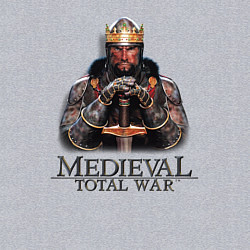 Свитшот хлопковый мужской Medieval: Total War logo, цвет: меланж — фото 2