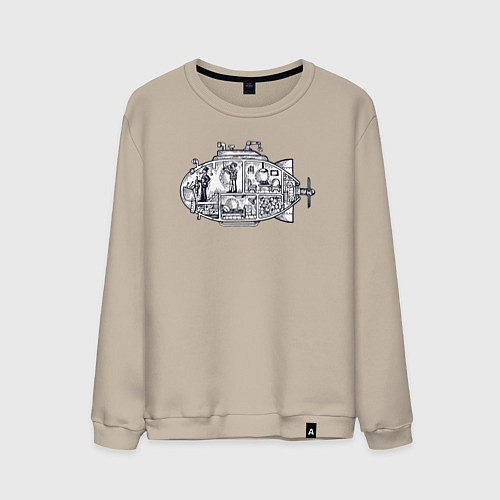 Мужской свитшот Субмарина мой дом / Миндальный – фото 1