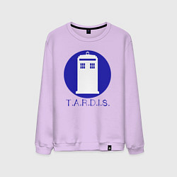 Свитшот хлопковый мужской Blue tardis, цвет: лаванда