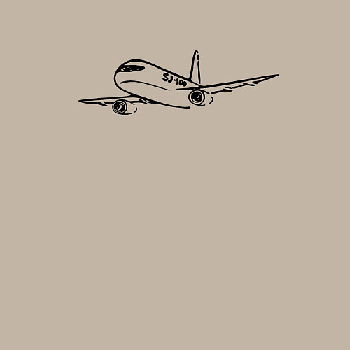 Мужской свитшот Суперджет-100 черный / Миндальный – фото 3