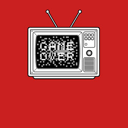 Свитшот хлопковый мужской Game over television, цвет: красный — фото 2