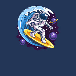 Свитшот хлопковый мужской Space surfing, цвет: тёмно-синий — фото 2