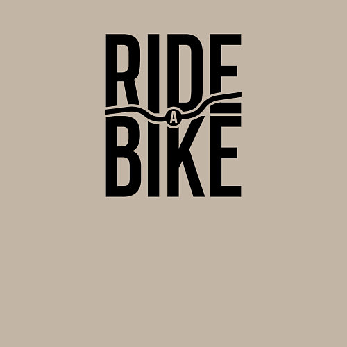 Мужской свитшот Black ride bike / Миндальный – фото 3
