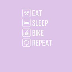 Свитшот хлопковый мужской Eat sleep bike repeat, цвет: лаванда — фото 2