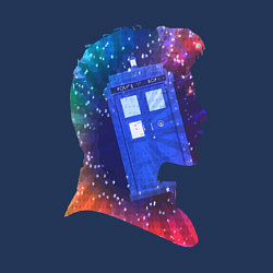 Свитшот хлопковый мужской Tardis and doctor, цвет: тёмно-синий — фото 2