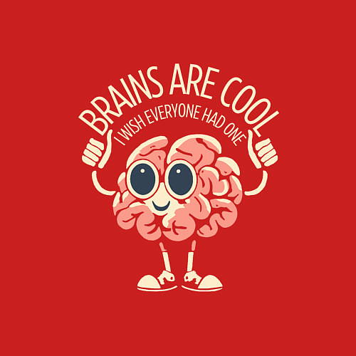 Мужской свитшот Мозги - это круто / Красный – фото 3