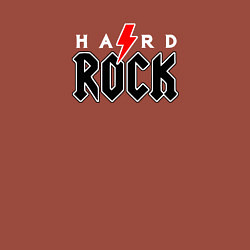 Свитшот хлопковый мужской Hard rock on dark, цвет: кирпичный — фото 2