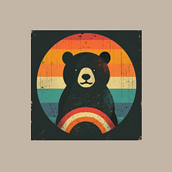 Свитшот хлопковый мужской Медведь хотел смотреть закат, но вышло как то наоб, цвет: миндальный — фото 2