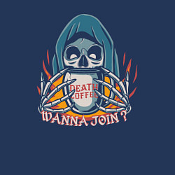 Свитшот хлопковый мужской Кофе смерти, цвет: тёмно-синий — фото 2