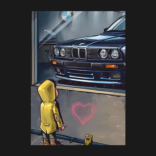 Мужской свитшот BMW арт / Черный – фото 3