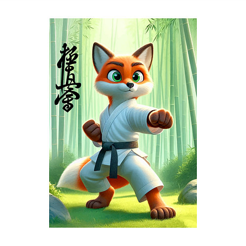 Мужской свитшот Kyokushin karate - fox / Белый – фото 3