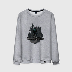 Свитшот хлопковый мужской Арт Вервольф, цвет: меланж