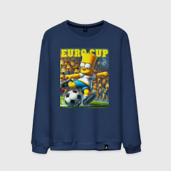Мужской свитшот Euro cup - Bart Simpson