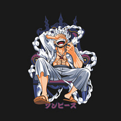 Свитшот хлопковый мужской One piece дым smoke, цвет: черный — фото 2