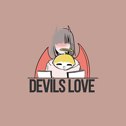 Свитшот хлопковый мужской Ангелок и демон, цвет: пыльно-розовый — фото 2