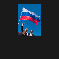 Свитшот хлопковый мужской Дональд Трамп за Россию, цвет: черный — фото 2