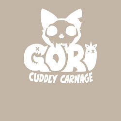 Свитшот хлопковый мужской Goro cuddly carnage logo, цвет: миндальный — фото 2