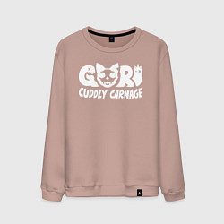 Свитшот хлопковый мужской Goro cuddly carnage logotype, цвет: пыльно-розовый