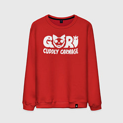 Свитшот хлопковый мужской Goro cuddly carnage logotype, цвет: красный