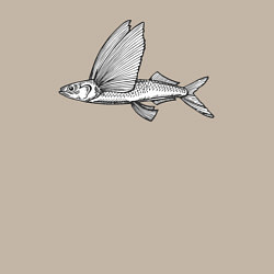 Свитшот хлопковый мужской Летучая рыба, цвет: миндальный — фото 2