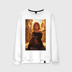 Свитшот хлопковый мужской Магическая битва Нобара Кугисаки арт, цвет: белый