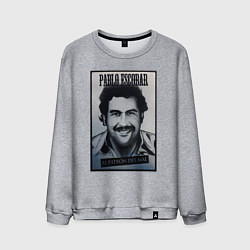 Свитшот хлопковый мужской Escobar draw portrait, цвет: меланж