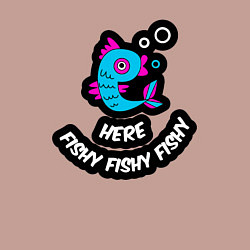 Свитшот хлопковый мужской Здесь рыбно, цвет: пыльно-розовый — фото 2