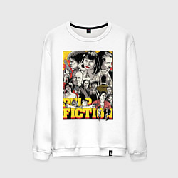 Свитшот хлопковый мужской Pulp fiction - all stars, цвет: белый
