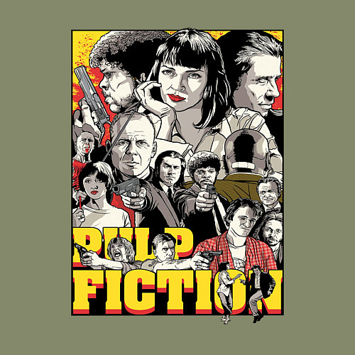 Мужской свитшот Pulp fiction - all stars / Авокадо – фото 3