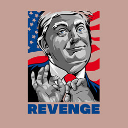 Свитшот хлопковый мужской Месть Трампа, цвет: пыльно-розовый — фото 2