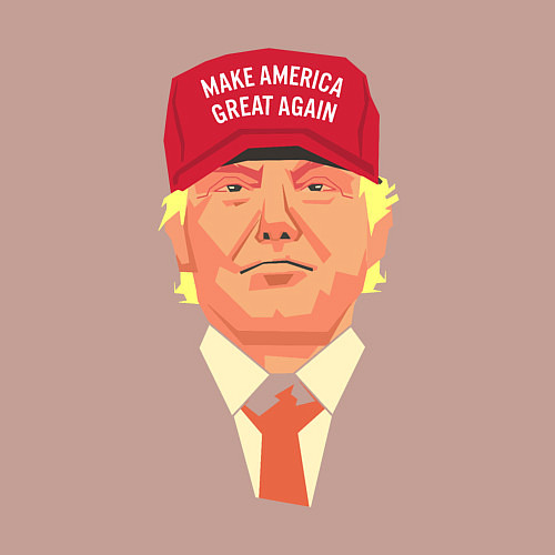 Мужской свитшот Trump - America / Пыльно-розовый – фото 3