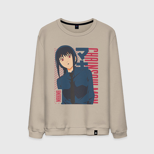 Мужской свитшот Человек-бензопила Макима Makima / Миндальный – фото 1