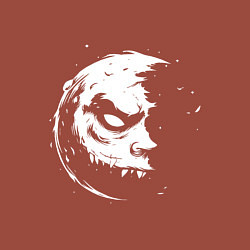 Свитшот хлопковый мужской Злобная луна монстр, цвет: кирпичный — фото 2