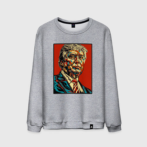 Мужской свитшот Дональд Трамп президент / Меланж – фото 1