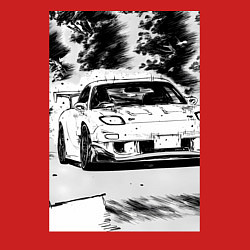 Свитшот хлопковый мужской Mazda rx-7 автомобиль гоночный, цвет: красный — фото 2