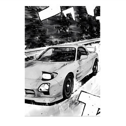 Свитшот хлопковый мужской Mazda rx-7 авто, цвет: белый — фото 2