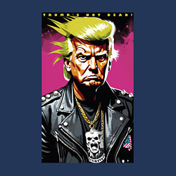 Свитшот хлопковый мужской Trumps not dead - motto, цвет: тёмно-синий — фото 2
