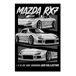 Свитшот хлопковый мужской Mazda rx-7 JDM авто, цвет: белый — фото 2