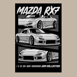 Свитшот хлопковый мужской Mazda rx-7 JDM авто, цвет: миндальный — фото 2