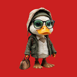 Свитшот хлопковый мужской Утка с сумкой, цвет: красный — фото 2