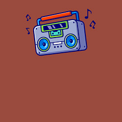 Свитшот хлопковый мужской Музыкальный бумбокс, цвет: кирпичный — фото 2