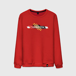 Свитшот хлопковый мужской Вы - чемпион, цвет: красный