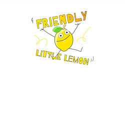 Свитшот хлопковый мужской Friendly little lemon, цвет: белый — фото 2