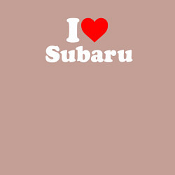 Свитшот хлопковый мужской I love Subaru sport, цвет: пыльно-розовый — фото 2