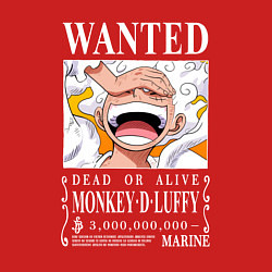 Свитшот хлопковый мужской Monkey D Luffy - wanted, цвет: красный — фото 2